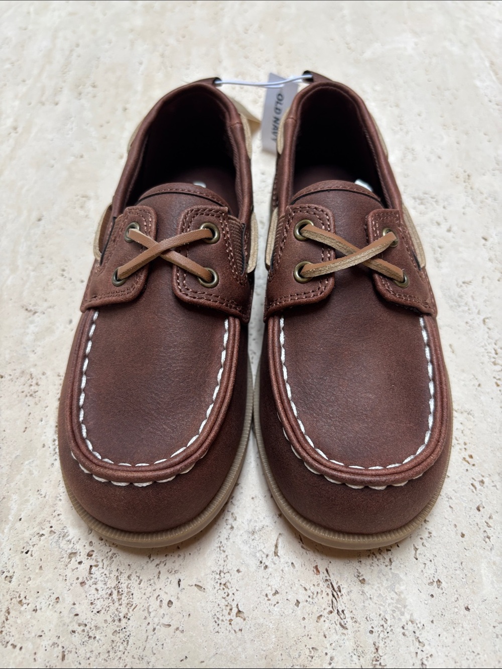 Old Navy Kids Brown Boat Shoes - Classic Slip-On Loafers